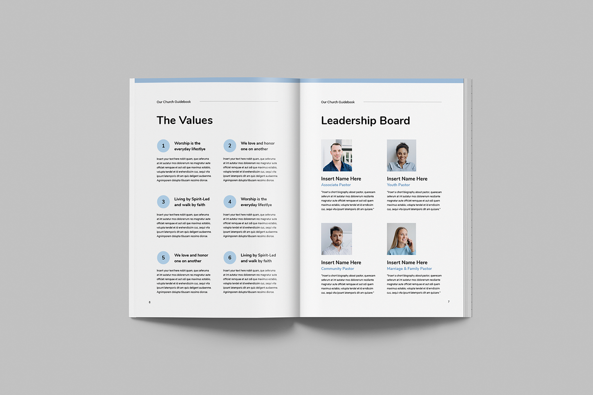 Church Booklet | MS Word & Indesign, a Brochure Template by Leaflove (Photo 5 of 10)