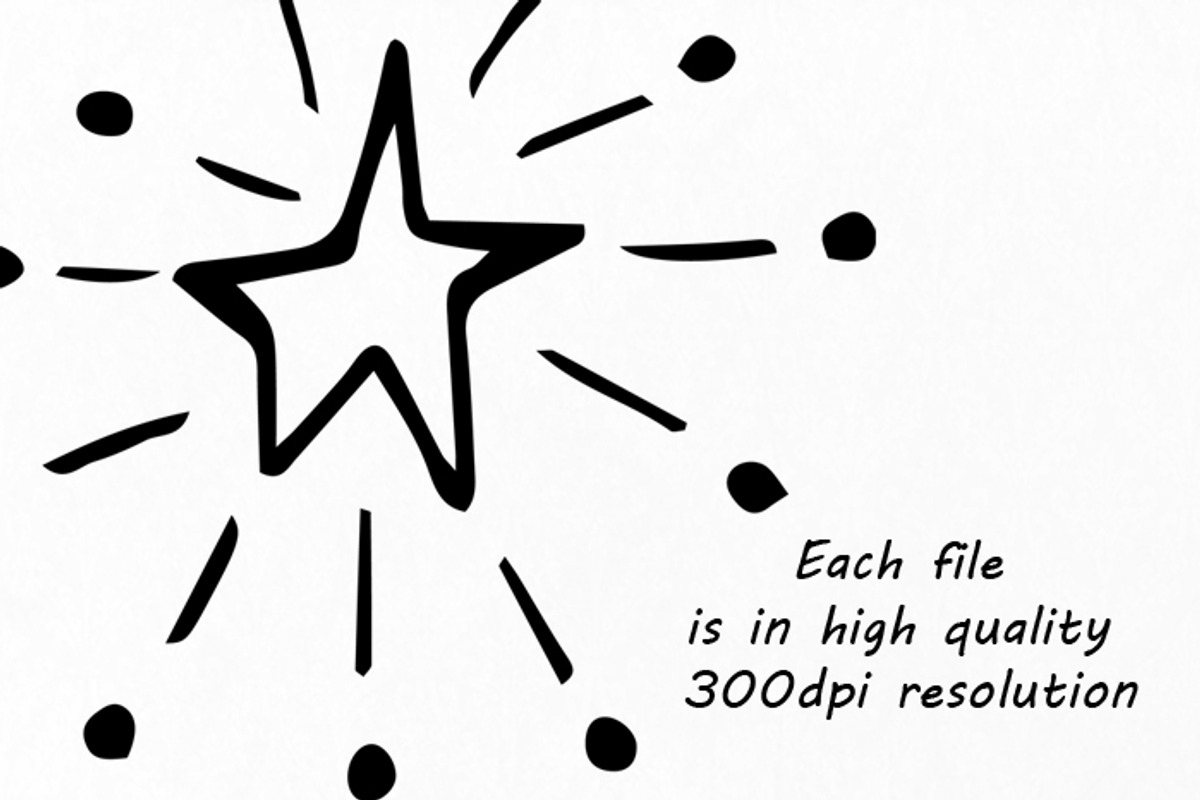 Doodle Stars Clipart, a Decorative Illustration by PassionPNGcreation (Photo 2 of 3)