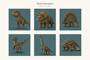 Funny Dinosaur Clip Art, Set of 20, an Animal Illustration by LanternkinStudio (Thumbnail 6 of 13)