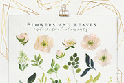 Magdalena watercolor floral set, a Texture Illustration by Charushella (Thumbnail 3 of 8)