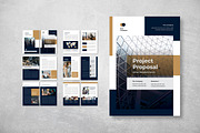 White Blue Company Project Proposal, a Brochure Template by UICreative (Thumbnail 1 of 4)