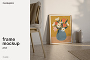 4x5 Floor Leaning Frame Mockup, a Household Mockup by mockupize (Thumbnail 1 of 7)