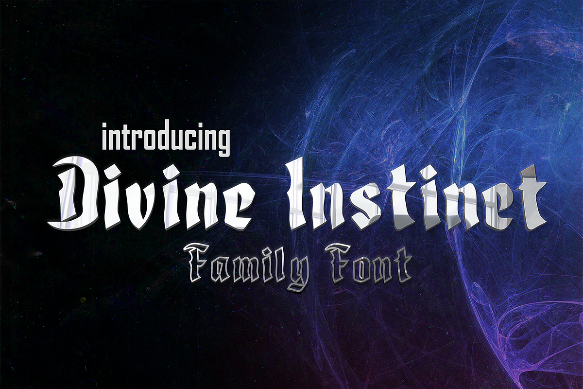 Divine Instinct, a Blackletter Font by Dz Akali (Photo 1 of 8)