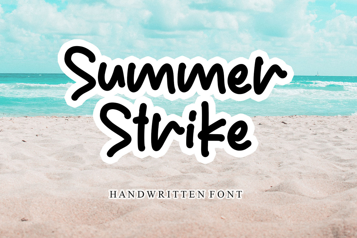 Summer Strike, a Handwritten Font by Letterafa Studio (Photo 1 of 7)