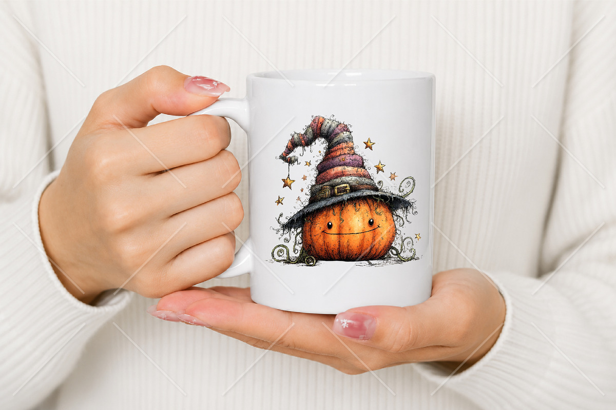 Whimsical Halloween Pumpkin Clipart, a Seasonal Illustration by Canvas Craft (Photo 9 of 10)