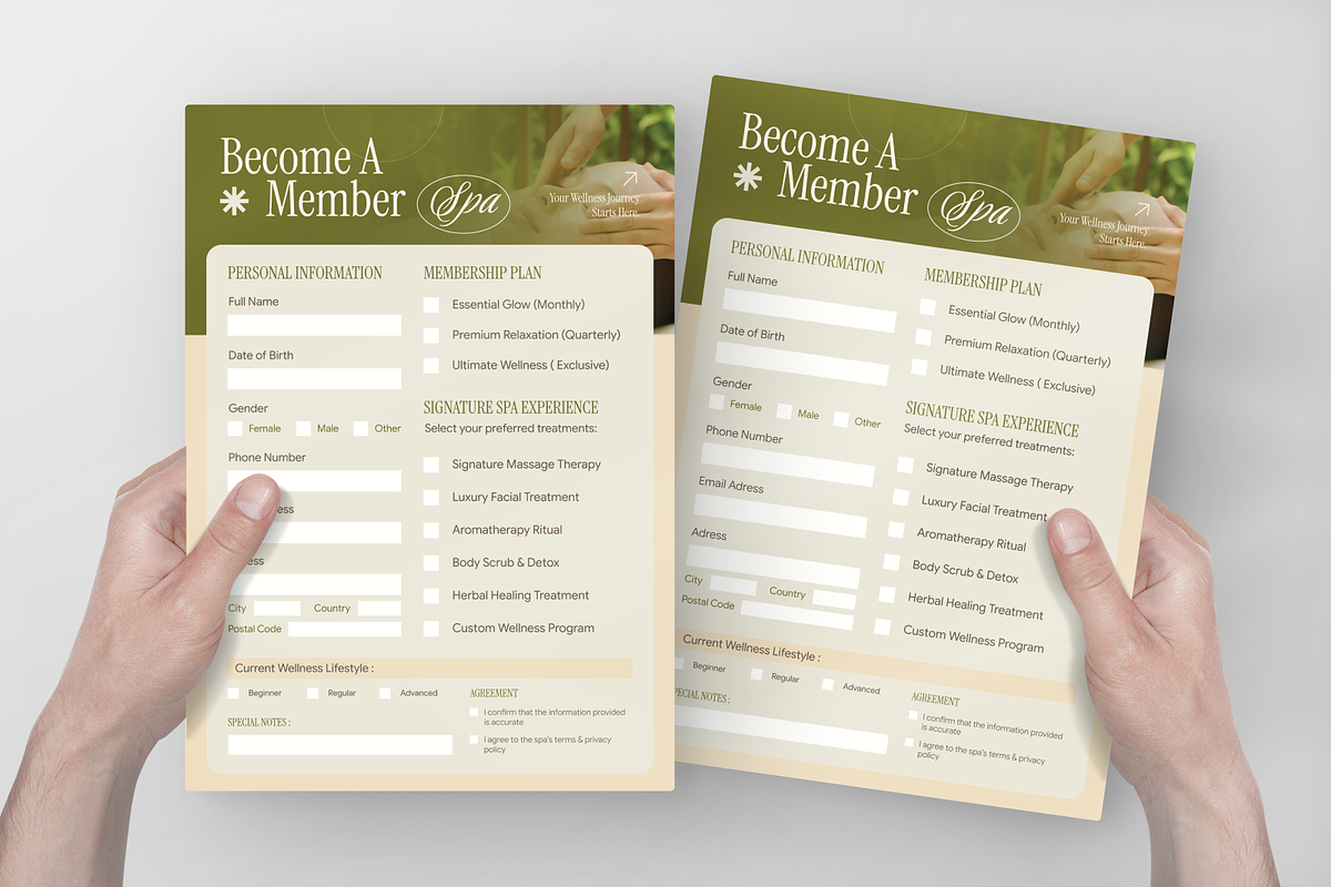Member Spa Modern Form, a Flyer Template by Annora Studio (Photo 3 of 6)