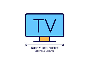 Television pixel perfect RGB color, an Icon by IMG Visuals