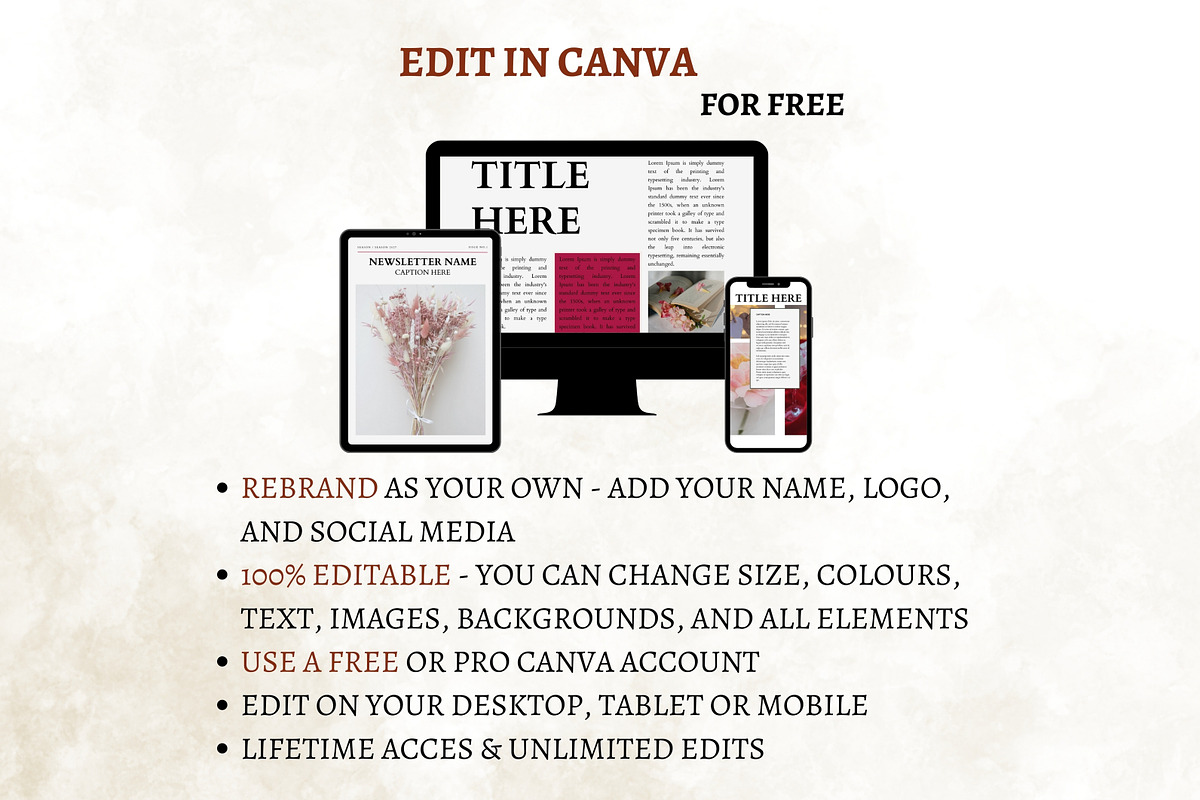 Minimalistic Newsletter Template, a Design Template by Digital By Nikoleta (Photo 5 of 22)