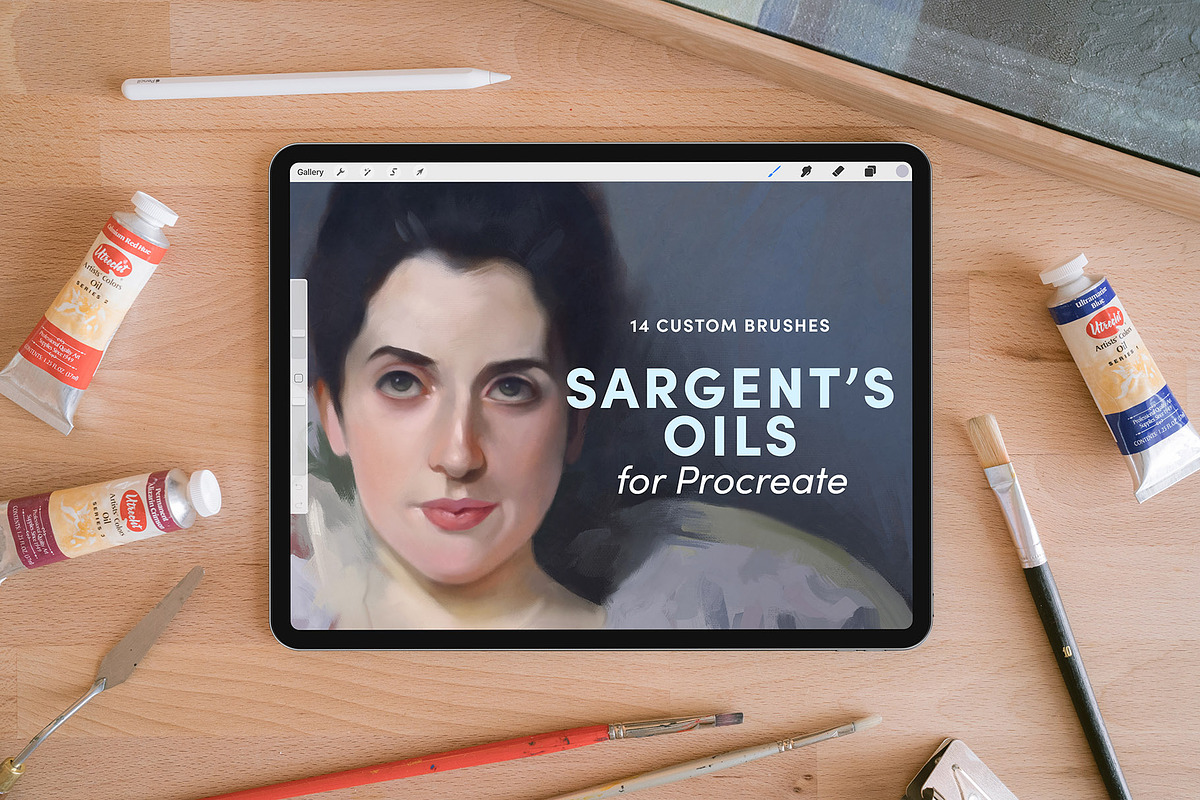 Sargent's Oils – Procreate Brushes, a Brush Add-On by Sadie Lew (Photo 1 of 8)