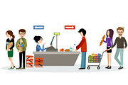 People in a supermarket, a Food Illustration by Gurza SHOP (Thumbnail 5 of 6)