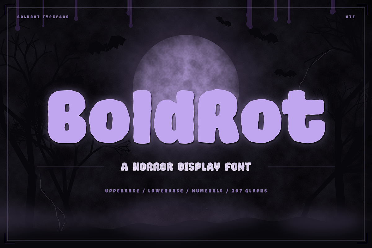Oblq BoldRot | Horror Display Font, a Sans Serif Font by Oblique Foundry (Photo 1 of 15)