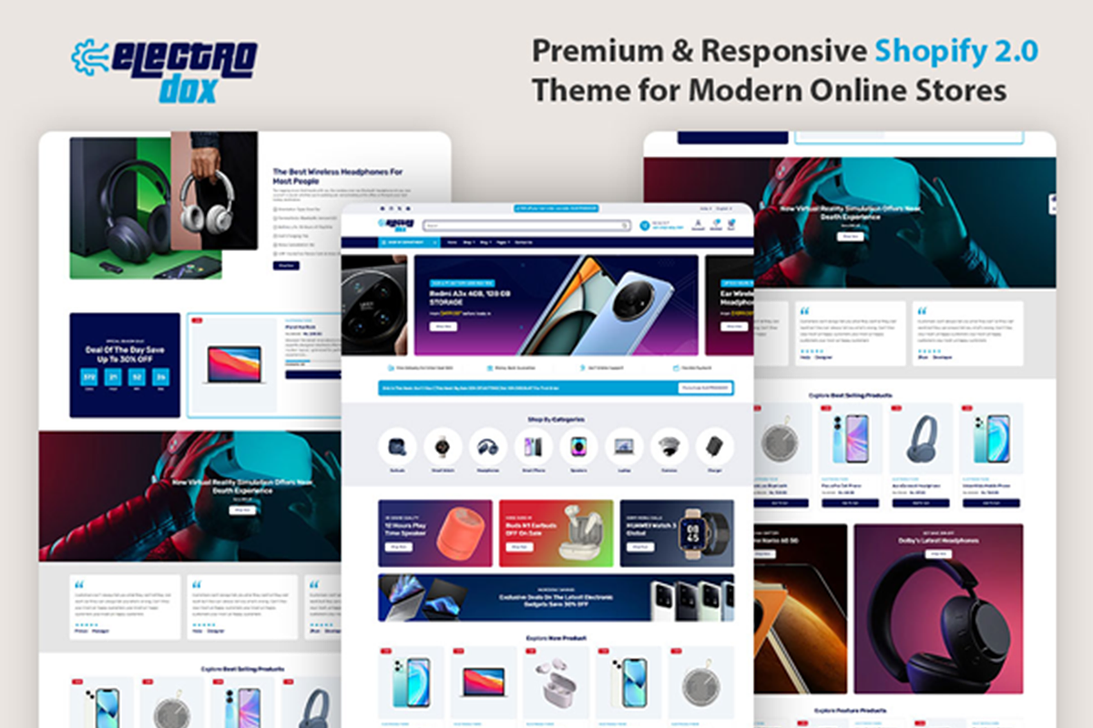 Electronic and Gadget Shopify Theme, a Shopify Template by LogicGo Shopify Experts (Photo 1 of 6)