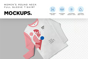 Girl Full Sleeve Crew Tee Mockups, a Shirt Mockup by megostudi0 (Thumbnail 5 of 7)