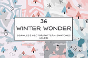 Winter Wonder Seamless Patterns, a Pattern Graphic by BAD TASTE (Thumbnail 1 of 8)