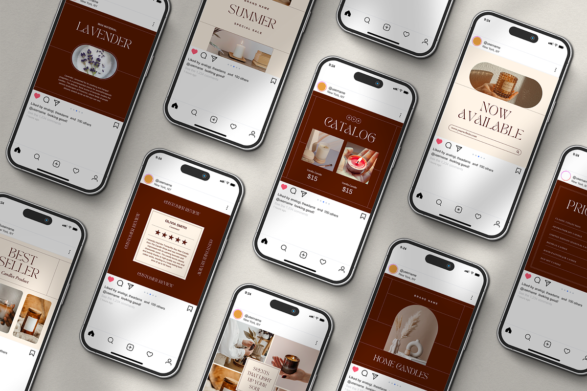 Instagram Template Candle for Canva, a Social Media Template by Branding Victory STD (Photo 9 of 10)