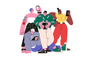 People with phones, online users set, a Person Illustration by Good Studio (Thumbnail 2 of 6)
