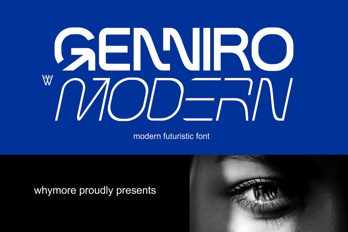 Genniro | Futuristic Sans Font, a Sans Serif Font by WhymoreArt (Photo 1 of 10)