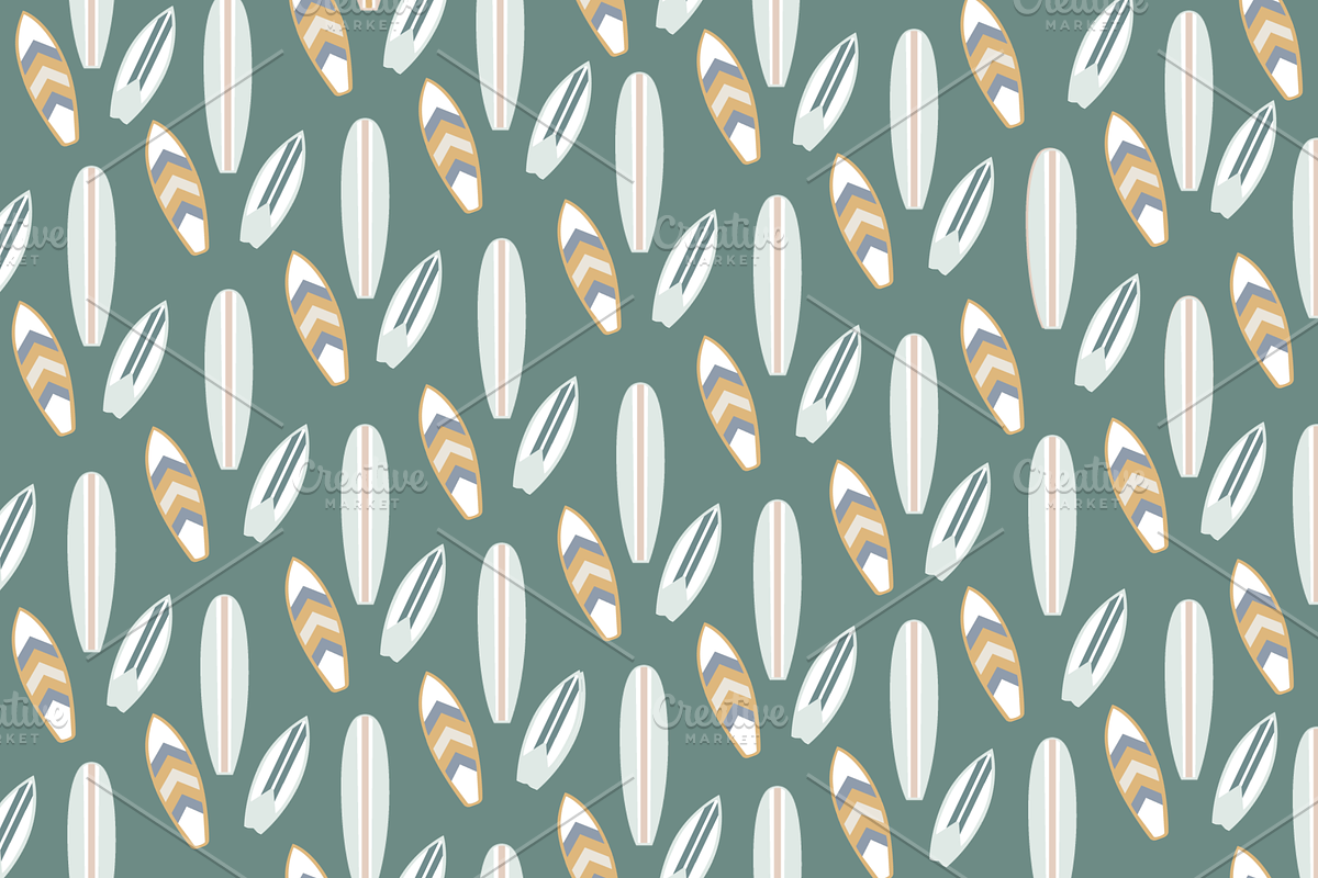 Retro Surfboard Pattern Collection | Addagirl Design