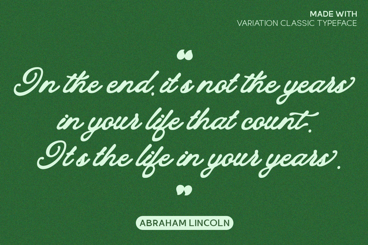 Variation Classic, a Script Font by StudioRhd (Photo 7 of 11)