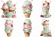 Whimsical Summer Ice-cream Clipart, an Illustration by Black Bird Studio (Thumbnail 5 of 5)