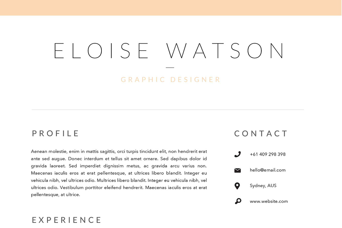 3 Page Resume Template | INDD + DOCX, a Resume Template by BlackDotResumes (Photo 4 of 5)