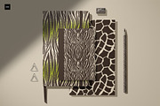 Wild Animal Prints Set Coffe & Lime, a Pattern Graphic by Oksana Dovhopol Art (Thumbnail 2 of 19)