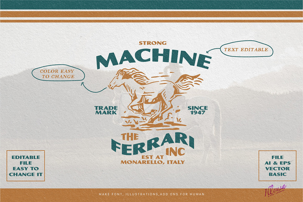 30+ Vintage Western Logo Templates, a Branding & Logo Template by Illousa (Photo 5 of 11)
