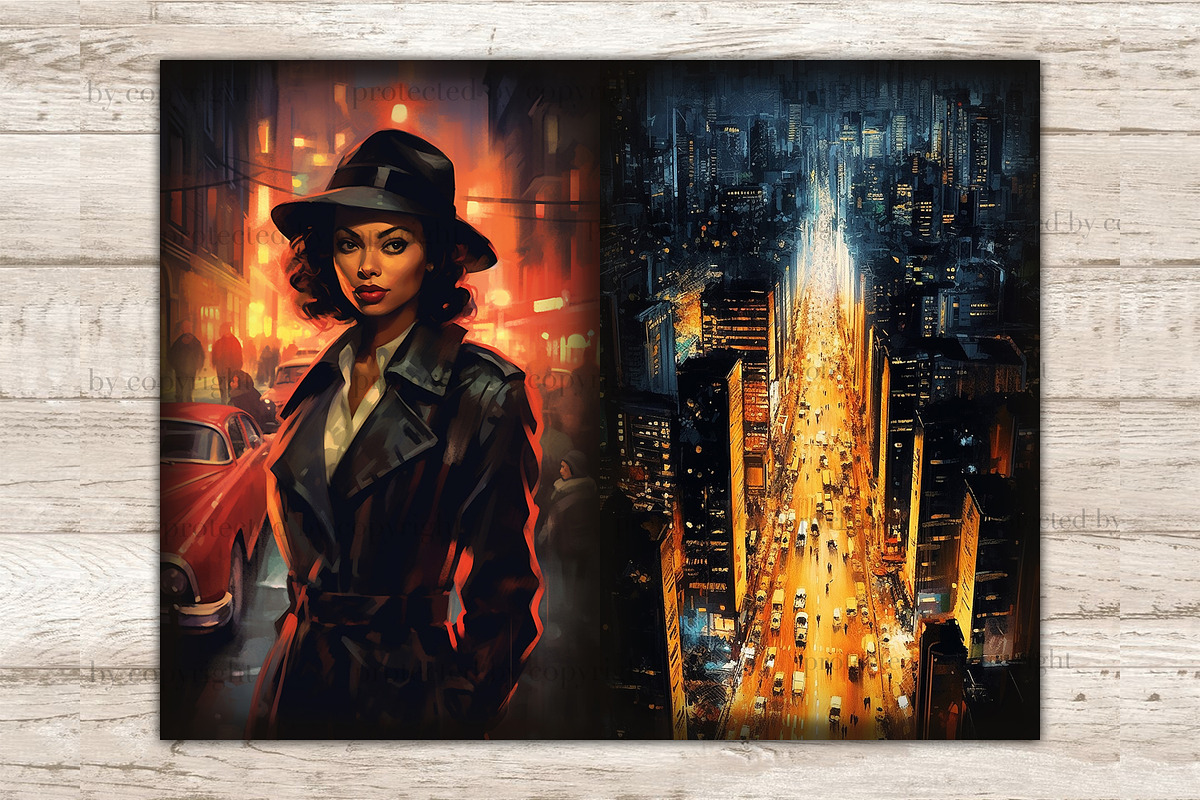 Noire Detective Ephemera | Art Noir, a Person Illustration by GlamArtZhanna (Photo 9 of 9)