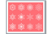 Snowflakes icon collection. Graphic, an Object Illustration by RODINA (Thumbnail 3 of 3)