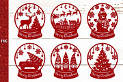 Snow Globe Papercut Bundle SVG, a Graphic by Digital_Craftyfox (Thumbnail 8 of 15)
