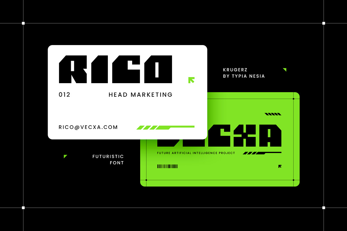 Krugerz - Futuristic Bold Sans, a Font by Typia Nesia (Photo 10 of 12)