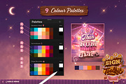 Retro Sign Toolkit 2.0 for Procreate, a Brush Add-On by Aurelie Maron (Thumbnail 7 of 8)