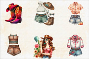 Summer Cowgirl  Sublimation Clipart, an Illustration by SVGArt (Thumbnail 2 of 8)