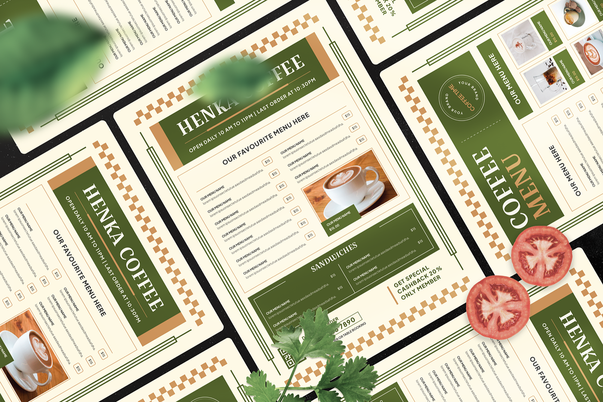 Retro Coffee Shop Menu, a Print Template by Annora Studio (Photo 2 of 4)