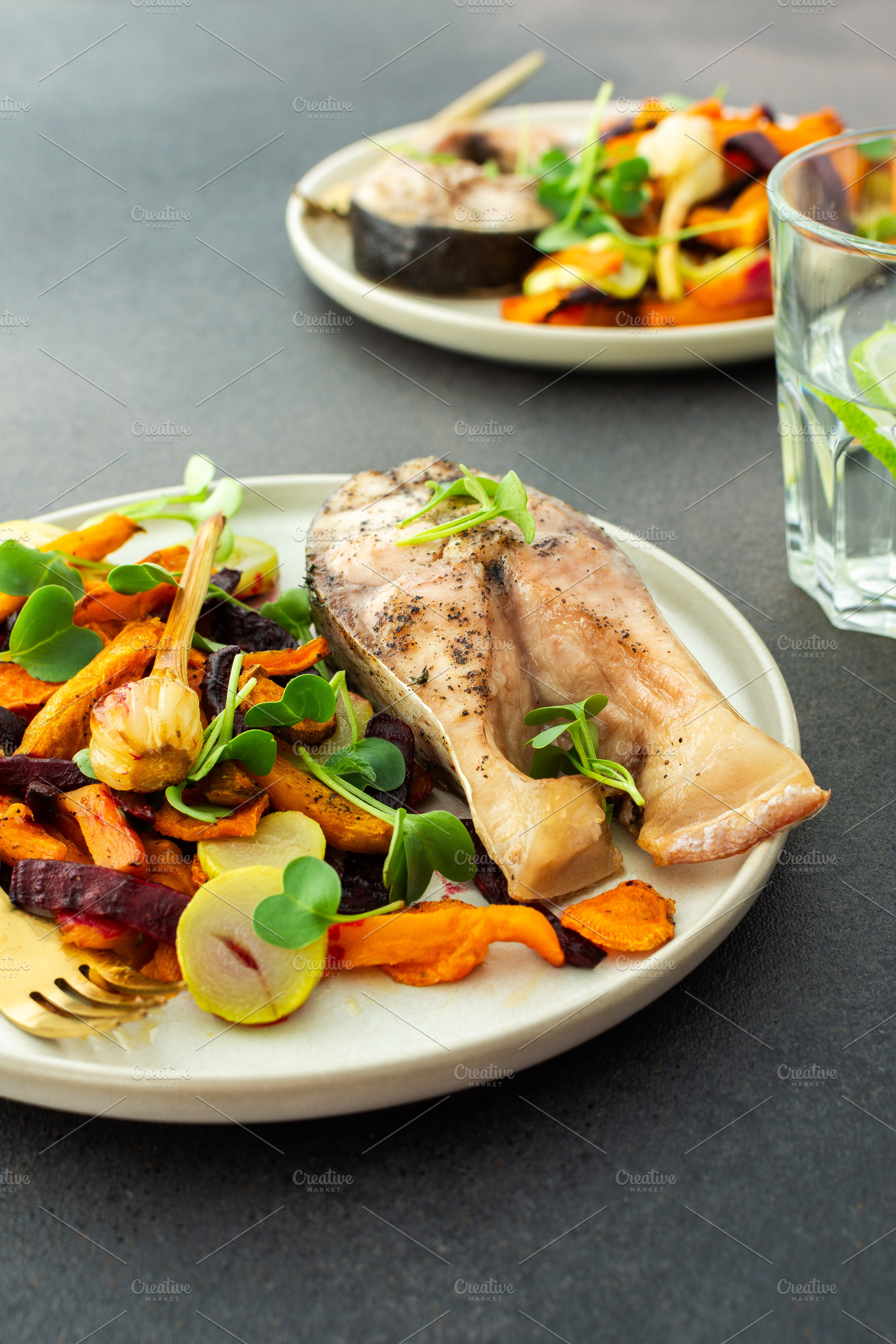 Baked silver carp, a Food & Drink Photo by Pundateam