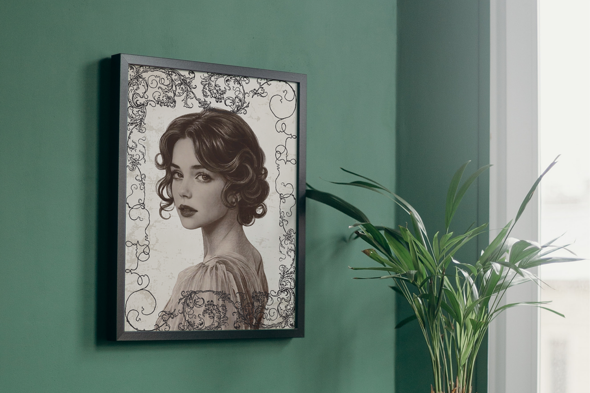 Vintage Portrait Notebook Covers PNG, a Decorative Illustration by Pink_bloom (Photo 8 of 13)