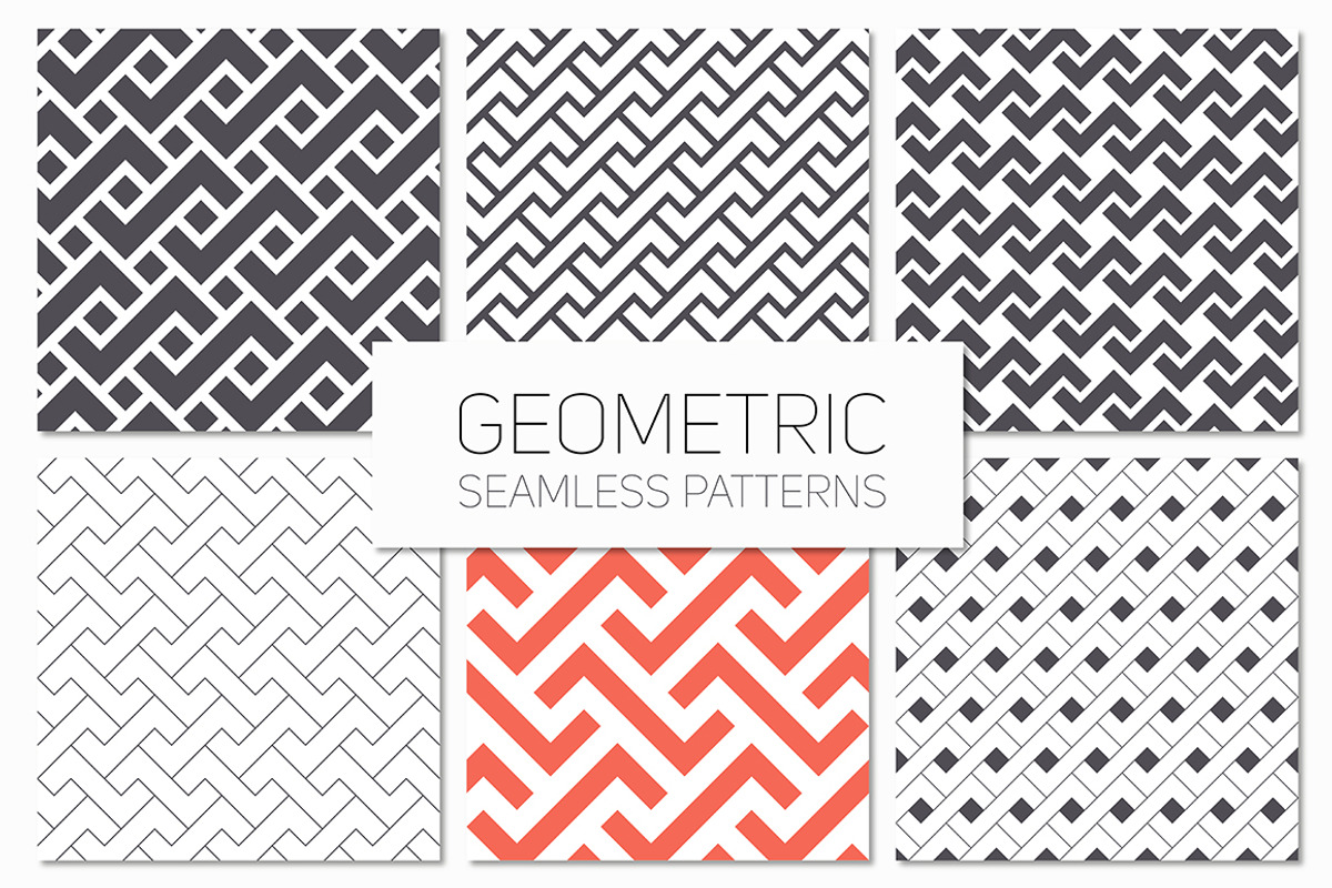 Geometric Seamless Patterns Set 3, a Pattern Graphic by Curly_Pat (Photo 1 of 5)