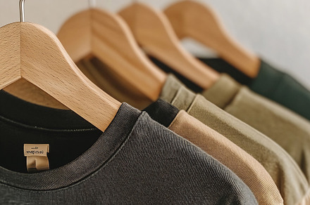 Casual shirts hanging on a rack, a Photo by Beautiful things