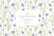 Watercolor Cornflowers, an Illustration by Nastya.Chay (Thumbnail 5 of 10)