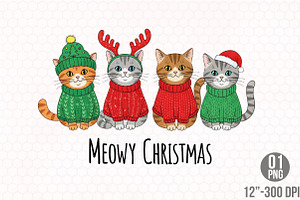 Meowy Christmas Png, a Graphic by Designking