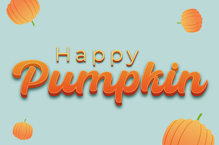 Happy Pumpkin Text Effect