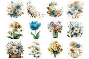 Spring Floral Clipart, an Illustration by DreamArtGraphic (Thumbnail 4 of 4)