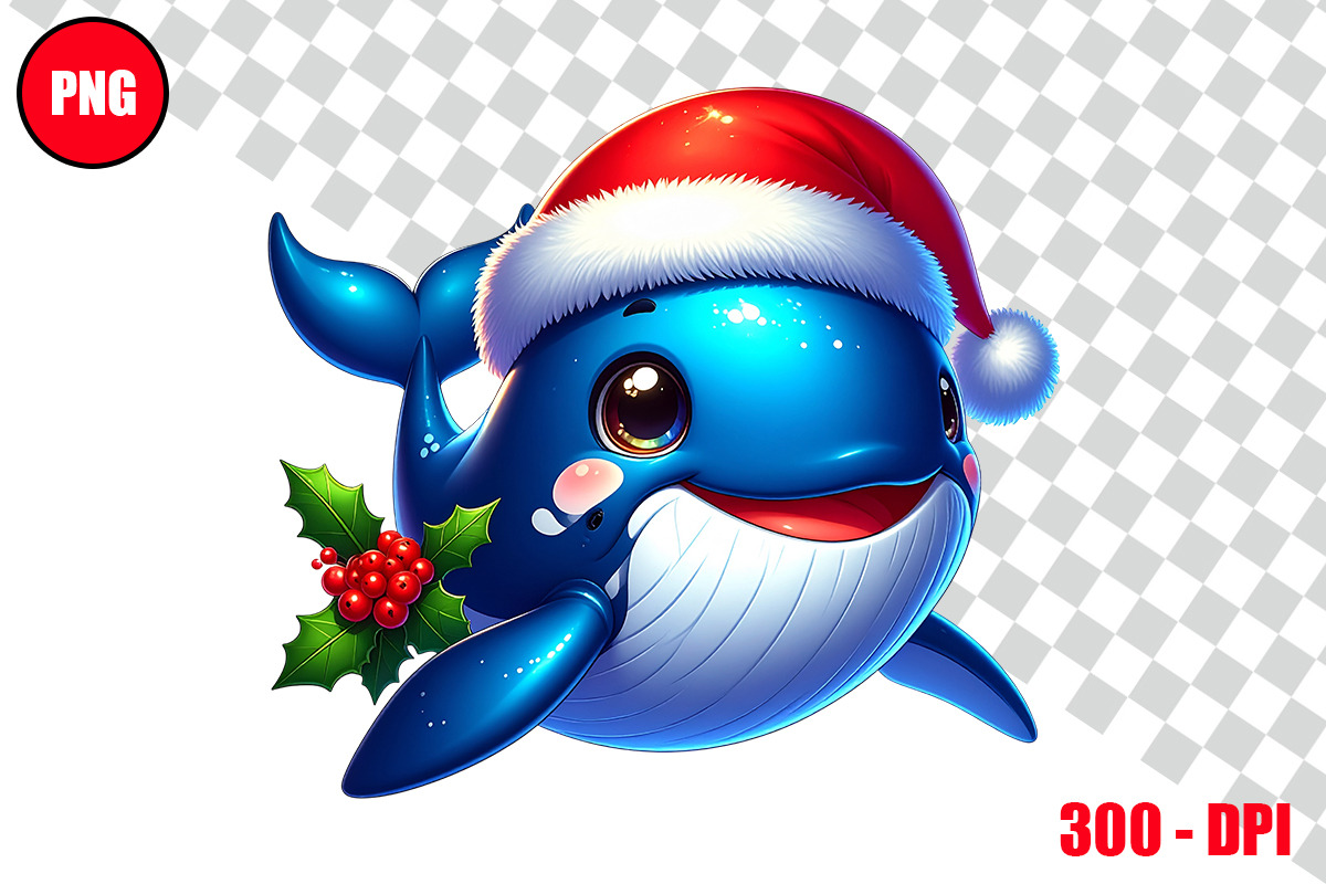 Christmas Whale Clipart Bundle Files, an Animal Illustration by taramija (Photo 14 of 26)