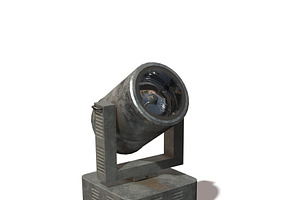 RIGED Search Light 3d Model