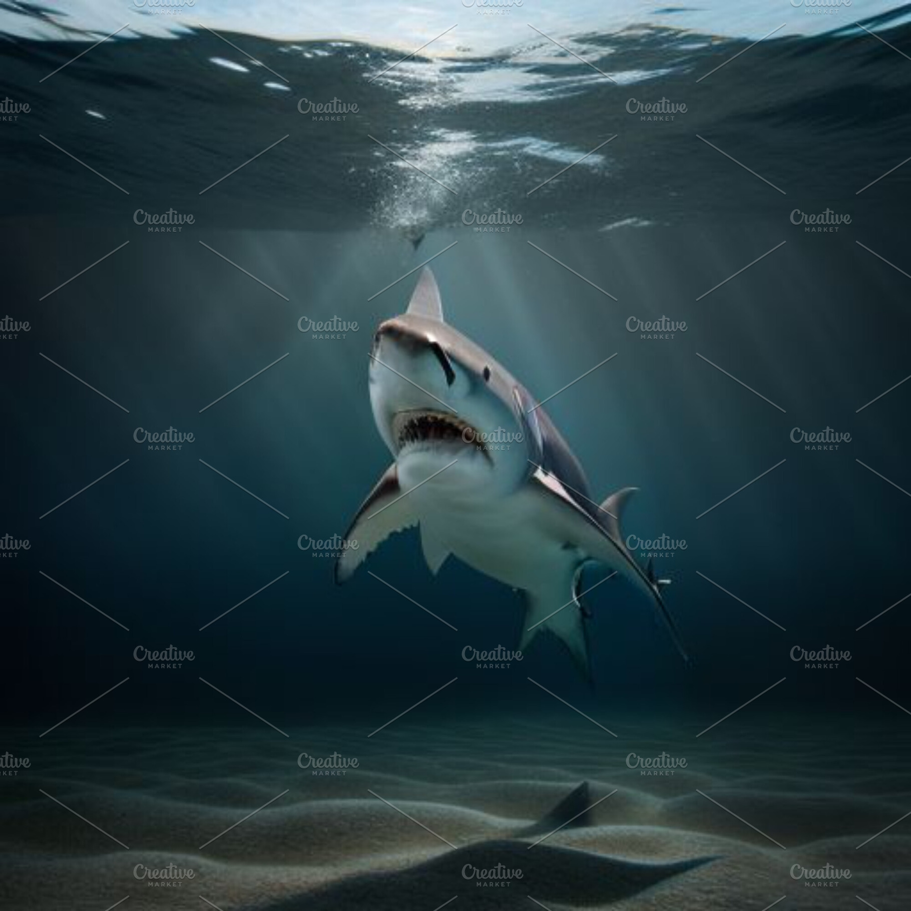 great white shark stock image, an Animal Photo by ComfortQ