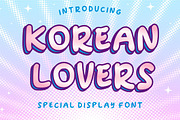 Korean Lovers, a Font by Limited.studio (Thumbnail 1 of 6)