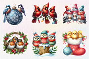 Christmas Birds Sublimation Clipart, an Illustration by CreationArt (Thumbnail 2 of 5)