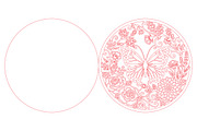 Butterfly Floral SVG Laser Cut File, an Object Graphic by DreamCafeArt (Thumbnail 3 of 3)