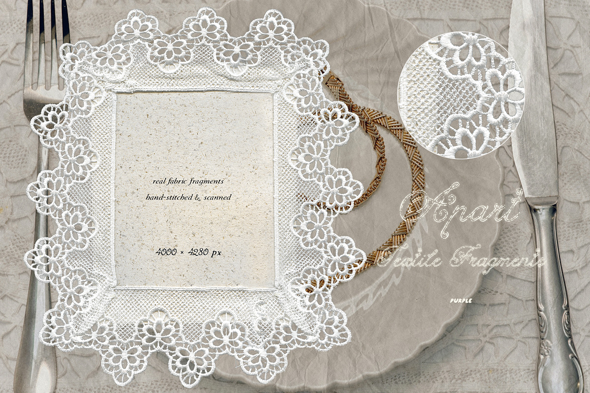 Textile, Lace & Paper Fragments, an Object Graphic by Purple (Photo 5 of 14)