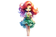 Little princess mermaid cliparts, an Object Graphic by JuliaStarArt-FantasyHome (Thumbnail 4 of 8)